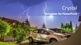  Presentation with lightning - Presentation consisting of cars-in-the-front-driveway background and a teal colored foreground