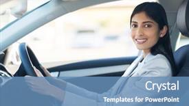  Presentation with sleepy yawning man driving car - Theme having cars ladies - cheerful young indian businesswoman driving background and a teal colored foreground