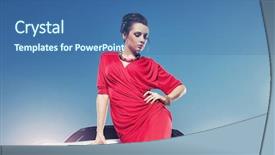  Presentation with lady - PPT layouts having cars ladies - elegant young lady in front background and a ocean colored foreground