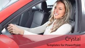  Presentation with happy smiling woman dental health - Colorful theme enhanced with cars ladies - smiling happy young woman backdrop and a  colored foreground