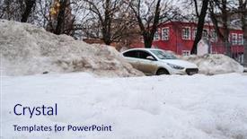  Presentation with car drift - Colorful presentation enhanced with cars on a parking backdrop and a sky blue colored foreground