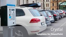  Presentation with cars - Colorful slides enhanced with cars on a parking in stockholm sweden backdrop and a gray colored foreground