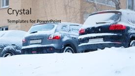  Presentation with car drift - Beautiful PPT theme featuring cars on a parking backdrop and a light gray colored foreground