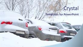  Presentation with car drift - Cool new slides with cars on a parking backdrop and a  colored foreground