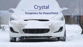  Presentation with car drift - Theme with cars on a parking background and a  colored foreground