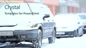  Presentation with car drift - Colorful PPT layouts enhanced with cars on a parking backdrop and a cool aqua colored foreground