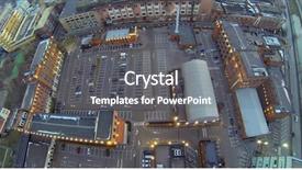  Presentation with parking lot - Theme having cars on parking in courtyard background and a gray colored foreground