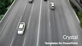  Presentation with cars - Theme with cars on road background and a gray colored foreground