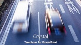  Presentation with cars - PPT layouts having cars-on-the-road background and a ocean colored foreground