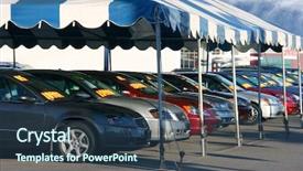 Presentation with dealership - Slide deck featuring cars sale background and a tawny brown colored foreground
