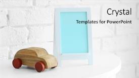  Presentation with baby toy - Cool new PPT layouts with cars skelet - baby toy and frame backdrop and a white colored foreground