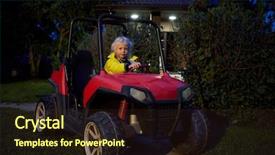  Presentation with yellow - Beautiful theme featuring cars skelet - little girl in yellow jacket backdrop and a wine colored foreground