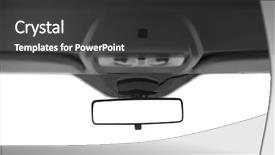  Presentation with rear view mirror - Presentation theme with cars skelet - modern rear view mirror background and a dark gray colored foreground