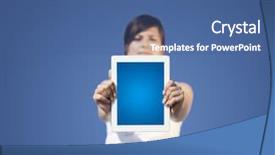  Presentation with modern - PPT theme consisting of cart chart - young business woman looking background and a  colored foreground