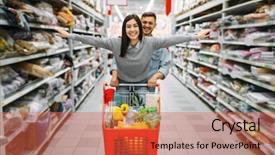  Presentation with good - Slides having cart full of good background and a red colored foreground