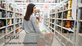  Presentation with alcohol - Amazing slide set having cart in alcohol drinks department backdrop and a light gray colored foreground