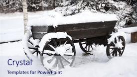  Presentation with old muscle car - Beautiful theme featuring cart in the courtyard peasant backdrop and a sky blue colored foreground
