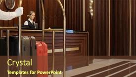  Presentation with lounge - Slide deck consisting of cart-with-baggage-pushed background and a tawny brown colored foreground