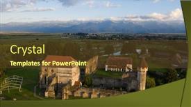  Presentation with transylvania - Colorful presentation theme enhanced with carta-ruins-of-medieval-cistercian backdrop and a tawny brown colored foreground