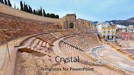  Presentation with roman theatre - Cool new presentation with cartagena roman amphitheater in murcia backdrop and a coral colored foreground