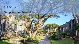  Presentation with city church - Slides featuring cartago-costa-rica-november-22 background and a  colored foreground