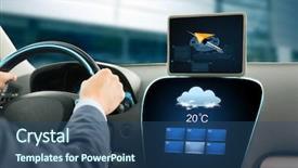  Presentation with car business - Slides with cartechnology - transport business trip technology background and a ocean colored foreground