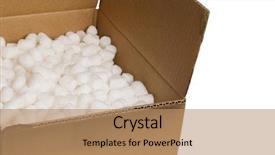  Presentation with box carton - Cool new presentation theme with folding carton - open box with packing 'peanuts' backdrop and a coral colored foreground