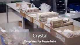  Presentation with treasury - Presentation theme featuring carton-boxes-filled-with-sorted background and a gray colored foreground