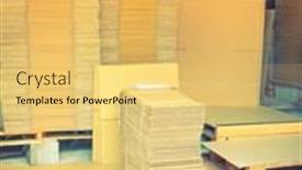  Presentation with boxes - Colorful PPT layouts enhanced with carton-boxes-package-before-assembly backdrop and a  colored foreground