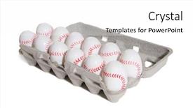  Presentation with baseball card - Audience pleasing theme consisting of carton of baseball easter themed backdrop and a  colored foreground