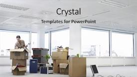  Presentation with empty - PPT layouts with cartons in an empty office background and a light gray colored foreground