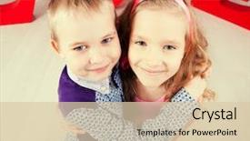  Presentation with valentine cartoon - Theme featuring celebration valentine's mother background and a lemonade colored foreground