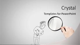  Presentation with funny cartoon - Presentation enhanced with cartoon - hand draw pencil caricature background and a light gray colored foreground