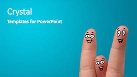  Presentation with hug - Amazing theme having cartoon - happy face fingers hug each backdrop and a light gray colored foreground