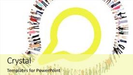  Presentation with diversity - Presentation featuring cartoon - people diversity team over white background and a blonde colored foreground