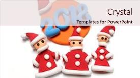 Presentation with social helpers - Slide deck enhanced with merry christmas cartoon - santa's helpers made of plasticine background and a lemonade colored foreground