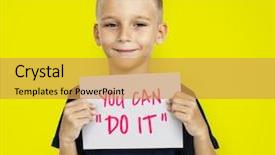  Presentation with cartoon animal - Presentation theme with cartoon animal - 3 sheepcrossing a bridge background and a yellow colored foreground