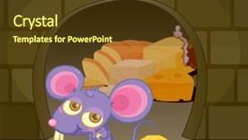  Presentation with funny animal - Colorful presentation enhanced with cartoon animal - illustration of a funny mouse backdrop and a tawny brown colored foreground