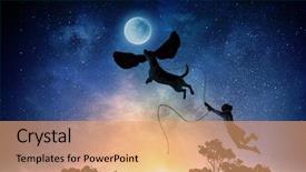  Presentation with cartoon animals - Audience pleasing PPT layouts consisting of cartoon animals - cheerful girl and dog mixed backdrop and a coral colored foreground