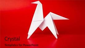  Presentation with new year - Colorful presentation theme enhanced with armed man in a zone backdrop and a coral colored foreground