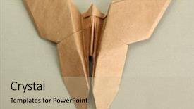  Presentation with cartoon animals - Colorful presentation theme enhanced with cartoon animals christmas - origami butterfly on grey background backdrop and a mint green colored foreground