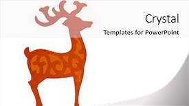  Presentation with cfd white - Audience pleasing presentation consisting of cartoon animals christmas - reindeer isolated on white backdrop and a white colored foreground