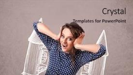  Presentation with jet - Slide set consisting of cartoon astronaut - cute young girl with jet background and a light gray colored foreground