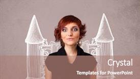  Presentation with jet - Cool new PPT theme with wooden honey dipper in transparent jar filled with mixed honey and walnut isolated on white background backdrop and a pink colored foreground.