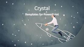  Presentation with rocket - Colorful PPT theme enhanced with white and cream the tile wall high resolution real photo or brick seamless and texture interior background backdrop and a sky blue colored foreground