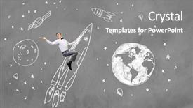  Presentation with sky and rock abstract - Slides enhanced with beauty portrait of a very beutiful brown hair european young girl nude make up strong woman studio shoot white background highlight skin model posing and looking at the camera background and a lemonade colored foreground.