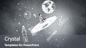  Presentation with sky and rock abstract - Beautiful presentation theme featuring snow covered trees in winter park winter landscape after snowfall backdrop and a gray colored foreground