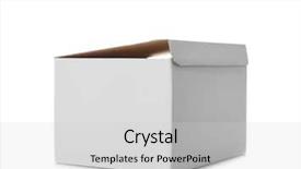  Presentation with cartoon - Cool new PPT theme with cartoon box isolated on white backdrop and a  colored foreground