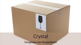  Presentation with cartoon - Slides featuring cartoon box isolated on white background and a coral colored foreground