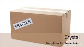  Presentation with cartoon caring - Beautiful presentation theme featuring cartoon box isolated on white backdrop and a coral colored foreground